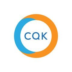 Elegant Monogram Logo Design with Decorative Frame – CQK Luxury Brand Identity Icon
