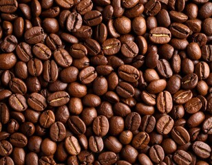 Naklejka premium Roasted Coffee Beans Background