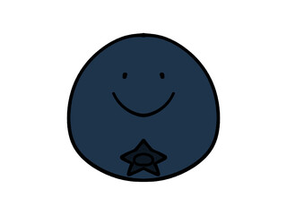 Obraz premium シンプルなブルーベリーのイラスト素材