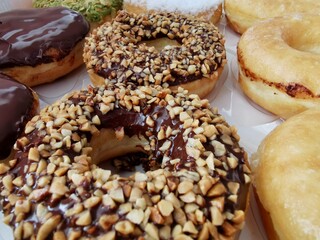 Close Up Photo Of Fresh Donuts In A Box