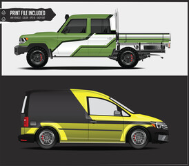Custom Car Wraps Design for Pickup Truck and Van