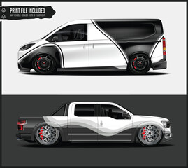 Custom Car Wrap Designs for Van and Pickup Truck