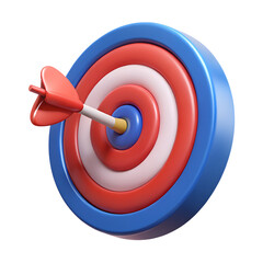  3D Target with Arrow Icon PNG - Goal Achievement Success