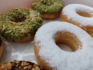 Close Up Photo Of Fresh Donuts In A Box