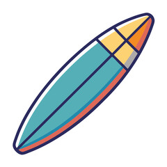 Colorful surfboard design with geometric pattern on top