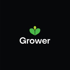 Grower modern agriculture logo design