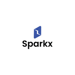 Sparkx modern tech logo design