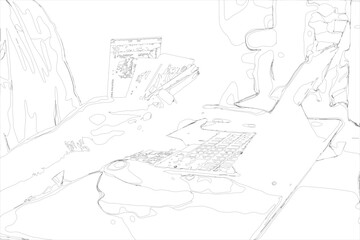 Sketch People Working
