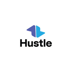 Hustle modern resort logo design