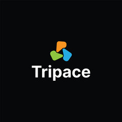 Tripace modern sports logo design