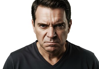 Obraz premium Angry Man Portrait Intense Facial Expression Photography