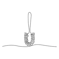 Hair combs one line continuous drawing. Comb icon symbol. Barber shop and hairdresser tools for haircut. Minimalist sign logo for beauty salon. Vector illustration. Hand drawn linear silhouette.