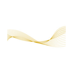 Fototapeta premium Wavy line art decoration for business, modern design. Abstract wavy line vector illustration. Vector isolated. 
