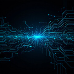 Obraz premium Interconnected lines and glowing nodes form a complex network.
