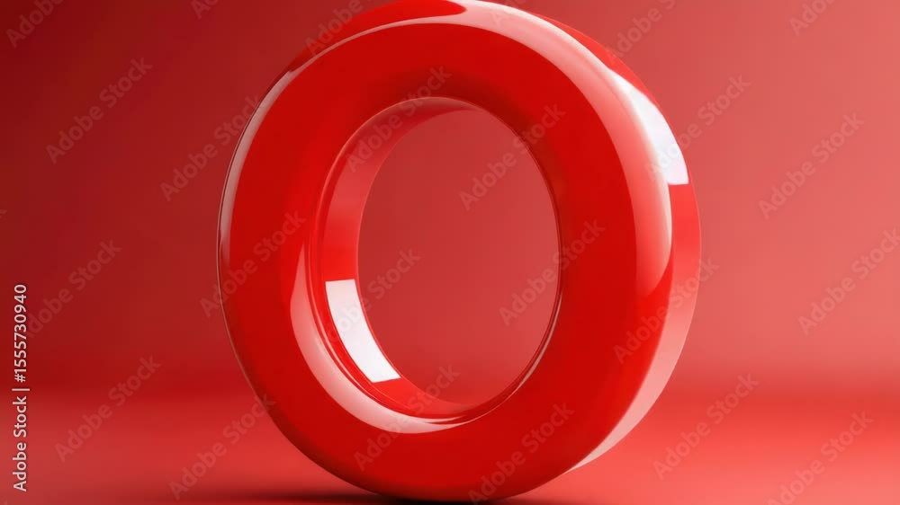 Poster A close-up shot of a red object sitting on a red surface