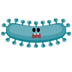 vector illustration of v bacterial