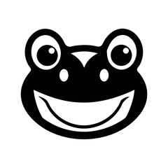 Funny Frog Face Cartoon Icon  