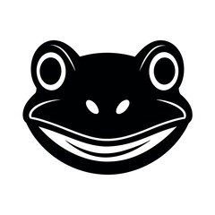 Green Frog Face Mascot Design  