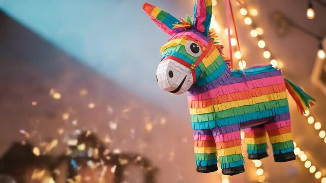 Colorful pinata donkey shaped festive decorations party supplies celebration event decorations