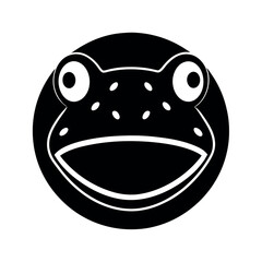Bright Round Frog Face Icon  