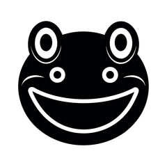 Smiling Frog Face Emoji Icon  
