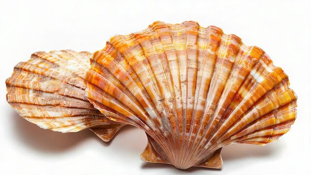 A close-up shot of a shell on a white surface, ideal for use in decorative or nature-inspired designs