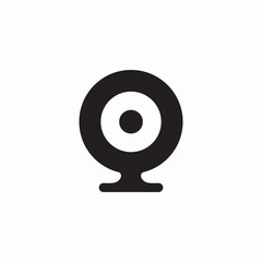 desk camera icon sign vector