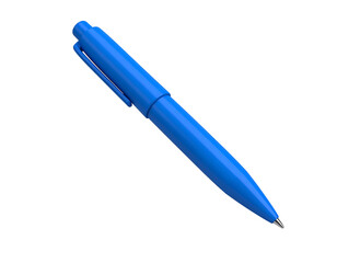 Blue Pen 3D Render