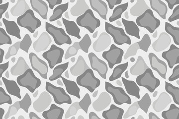 Abstract Seamless Retro Pattern with Geometric Shapes in Gray White and Black for Backgrounds