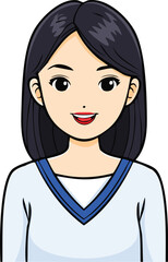 girl in a white shirt