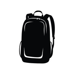 A travel bad black and white silhouette vector design illustration