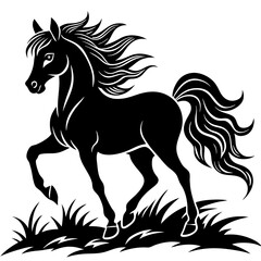 Horse Silhouette Vector Illustration