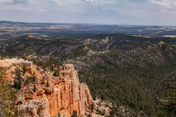 Farview Point / Piracy Point, Bryce Canyon National Park, Utah. Claron Formation, (Tcp) Pink...