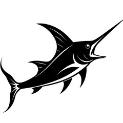 Swordfish Silhouette Vector Illustration