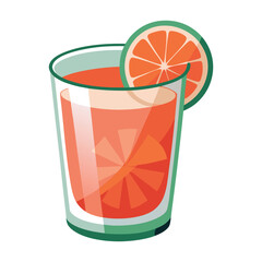 Grapefruit juice glass