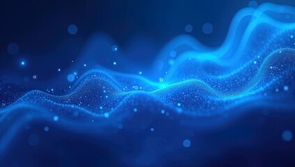 Blue tone background, technology and bokeh.