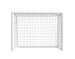 White Soccer Goal 3D Render