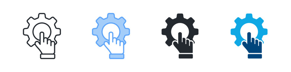 Simplicity Icon Set Multiple Style. Designed In Outline, Blue, Glyph, Dual Tone