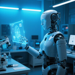 robot in the laboratory