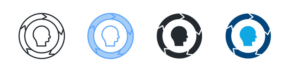 Sensitivity Icon Set Multiple Style. Designed In Outline, Blue, Glyph, Dual Tone