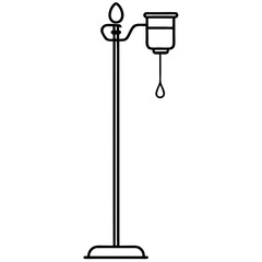 Hospital Drip Stand Illustration