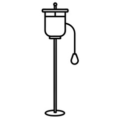 Hospital Drip Stand Illustration