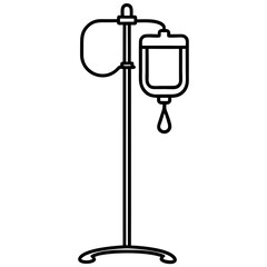 Hospital Drip Stand Illustration