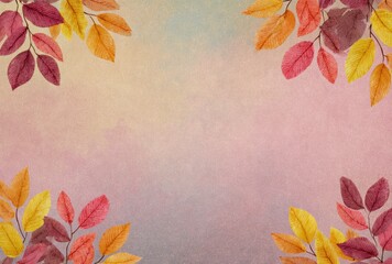 autumn leaves frame