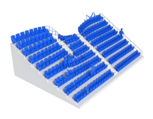 3D Stadium Seats Illustration