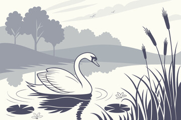  Red Propeller Airplane Flying in Clouds Illustration