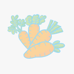 Illustration of fresh carrot, carrots vector icons or carrot illustration	