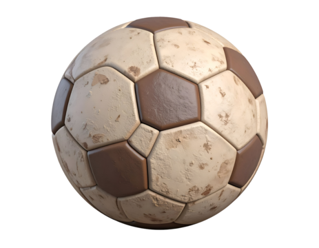 Aged Soccer Ball 3D Render