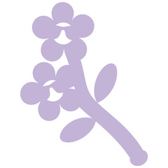 Purple Floral Silhouette Design