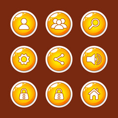 Set of UI buttons for 2D games and apps part 2